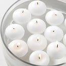 100 Pack of 6 Hour White Floating Candles - 5.8cm diameter - wedding party decoration