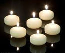 50 Pack of 6 Hour White Floating Candles - 5.8cm diameter - wedding party decoration