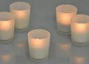 10 Pack Frosted White Glass Votive Candle Holders for Candle Making Kit Tealight Candles Cup Home Decoration