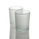 20 Pack Frosted White Glass Votive Candle Holders for Candle Making Kit Tealight Candles Cup Home Decoration