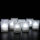 10 Pack Frosted White Glass Votive Candle Holders for Candle Making Kit Tealight Candles Cup Home Decoration