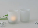 20 Pack Frosted White Glass Votive Candle Holders for Candle Making Kit Tealight Candles Cup Home Decoration