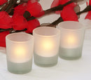 40 Pack Frosted White Glass Votive Candle Holders for Candle Making Kit Tealight Candles Cup Home Decoration