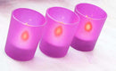 10 Pack Pink Frosted Glass Votive Tealight Candle Holders House Party Centerpiece Xmas Wedding Decor Glass Candlestick Party Decorations Event