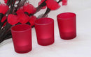 20 Pack Red Frosted Glass Votive Tealight Candle Holders Valentines Day Xmas Wedding Decor Glass Candlestick Party Decorations