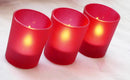 20 Pack Red Frosted Glass Votive Tealight Candle Holders Valentines Day Xmas Wedding Decor Glass Candlestick Party Decorations