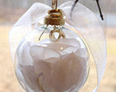 10 x Glass Bauble 6cm Diameter Round Clear with Silver Cap - table or tree centrepice personal memory theme craft gift