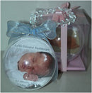 24 Bulk Buy Pack of Glass Bauble 10cm Diameter Round Clear with Silver Cap - table or tree centrepice personal memory theme craft gift
