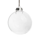 50 Wholesale Pack Glass Bauble 8cm Diameter Round Clear with Silver Cap - table or tree centrepice personal memory theme craft gift