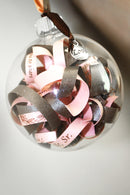 50 Wholesale Pack Glass Bauble 8cm Diameter Round Clear with Silver Cap - table or tree centrepice personal memory theme craft gift