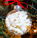 10 x Glass Bauble 8cm Diameter Round Clear with Silver Cap - table or tree centrepice personal memory theme craft gift