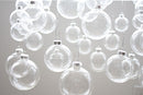 10 x Glass Bauble 6cm Diameter Round Clear with Silver Cap - table or tree centrepice personal memory theme craft gift