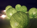 50 Ball Green Mix LONG 5m String Light Battery Box 5cm Cotton Ball  Christmas Birthday Garden Special Occasion Decoration