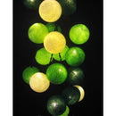 20 Ball Green 3m String Light Battery Box 5cm Cotton Ball  Christmas Birthday Garden Special Occasion Decoration