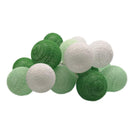 20 Ball Green 3m String Light Battery Box 5cm Cotton Ball  Christmas Birthday Garden Special Occasion Decoration