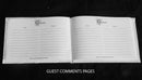 White Wedding Guest Book Register with Silver Pen Matching Stand Set 36 Lined Pages - White Ribbon and Diamante Bow Cover