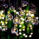 4 x Hanging Clear Glass Ball Tealight Candle Holder  - 10cm Diameter / High - Wedding Globe Decoration Terrarium Succulent Plant Holder Decor
