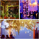 50 Lot of Hanging Clear Glass Ball Tealight Candle Holder  - 8cm Diameter / High - Wedding Globe Decoration Terrarium Succulent Plant Holder Decor