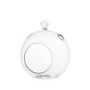 24 Hanging Clear Glass Ball Tealight Candle Holder - 10cm Diameter / High - Wedding Globe Decoration Terrarium Succulent Plant Holder Decor