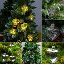 20 Pack Iridescent Glass Heart Ornaments Fillable Baubles for Christmas Party Wedding DIY Craft Decorations