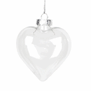 50 Wholesale Pack Iridescent Glass Heart Ornaments Fillable Baubles for Christmas Party Wedding DIY Craft Decorations