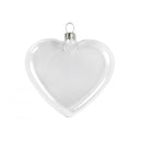 50 Wholesale Pack Iridescent Glass Heart Ornaments Fillable Baubles for Christmas Party Wedding DIY Craft Decorations