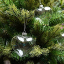 5 Pack Iridescent Glass Heart Ornaments Fillable Baubles for Christmas Party Wedding DIY Craft Decorations