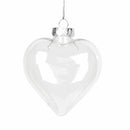50 Wholesale Pack Iridescent Glass Heart Ornaments Fillable Baubles for Christmas Party Wedding DIY Craft Decorations