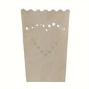 20 Pack White Heart Luminary Paper Candle Tea Light Lantern Bags Garden Wedding Anniversary Birthday Night Decorations Evening Party
