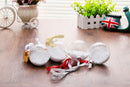 10 x Glass Bauble 10cm Diameter Round Clear with Silver Cap - table or tree centrepice personal memory theme craft gift