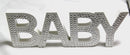 White Baby Nursery 30cm Sign Plaque Plate with Diamantes Newborn Gift Homeware Bedroom Decoration Wall Art