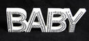 White Baby Nursery 30cm Sign Plaque Plate with Diamantes Newborn Gift Homeware Bedroom Decoration Wall Art