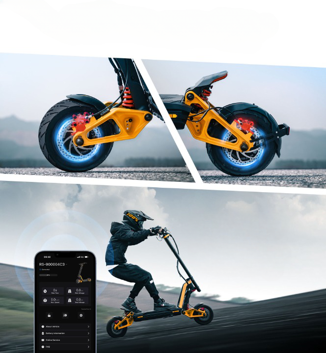 InMotion RS Electric Scooter ultra-high performance escooter - advanced dual 2000W motors - upto 110km/h!