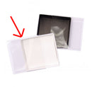 10 Pack of 10cm Square Invitation Coaster Favor Function product Presentation Cookie Biscuit Patisserie Gift Box - 2cm deep - White Card Clear PVC Lid