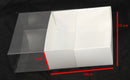 100 Pack of 10cm Square Invitation Coaster Favor Function product Presentation Cookie Biscuit Patisserie Gift Box - 4cm deep White Card Clear PVC Lid