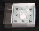 10 Pack of 10cm Square Invitation Coaster Favor Function product Presentation Cookie Biscuit Patisserie Gift Box - 2cm deep - White Card Clear PVC Lid