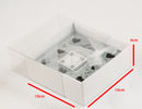 10 Pack of 10cm Square Invitation Coaster Favor Function product Presentation Cookie Biscuit Patisserie Gift Box - 4cm deep - White Card Clear PVC Lid