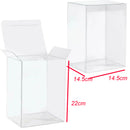 100 Pack of Large Plastic 22x14.5cm Rectangle Cube Box - Exhibition Gift Product Showcase Clear Plastic Shop Display Storage Packaging Box