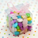 10 Pack of 8x8x10cm Clear PVC Plastic Folding Packaging Small rectangle/square Boxes for Wedding Jewelry Gift Party Favor Model Candy Chocolate