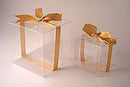 20 Piece Pack -PVC Clear See Through Plastic 15cm Square Cube Box - Large Bomboniere Product Exhibition Gift