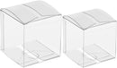 10 Pack of 5cm Clear PVC Plastic Folding Packaging Small rectangle/square Boxes for Wedding Jewelry Gift Party Favor Model Candy Chocolate Soap Box