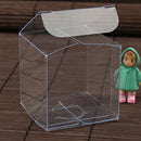 100 Pack of 9cm Sqaured Cube Gift Box -  Product Showcase Clear Plastic Shop Display Storage Packaging Box