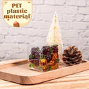10 Pack of 8x8x10cm Clear PVC Plastic Folding Packaging Small rectangle/square Boxes for Wedding Jewelry Gift Party Favor Model Candy Chocolate