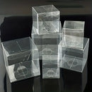 100 Piece Pack -PVC Clear See Through Plastic 15cm Square Cube Box - Large Bomboniere Product Exhibition Gift
