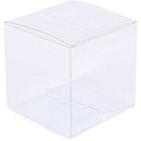 50 Pack of  12cm Square Cube Box - Large Bomboniere Exhibition Gift Product Showcase Clear Plastic Shop Display Storage Packaging Box