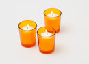 10 Pack Orange Glass Votive Tealight Candle Holders House Party Centerpiece Xmas Wedding Decor Glass Candlestick Party Decorations Bridal Baby