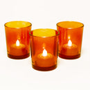 10 Pack Orange Glass Votive Tealight Candle Holders House Party Centerpiece Xmas Wedding Decor Glass Candlestick Party Decorations Bridal Baby