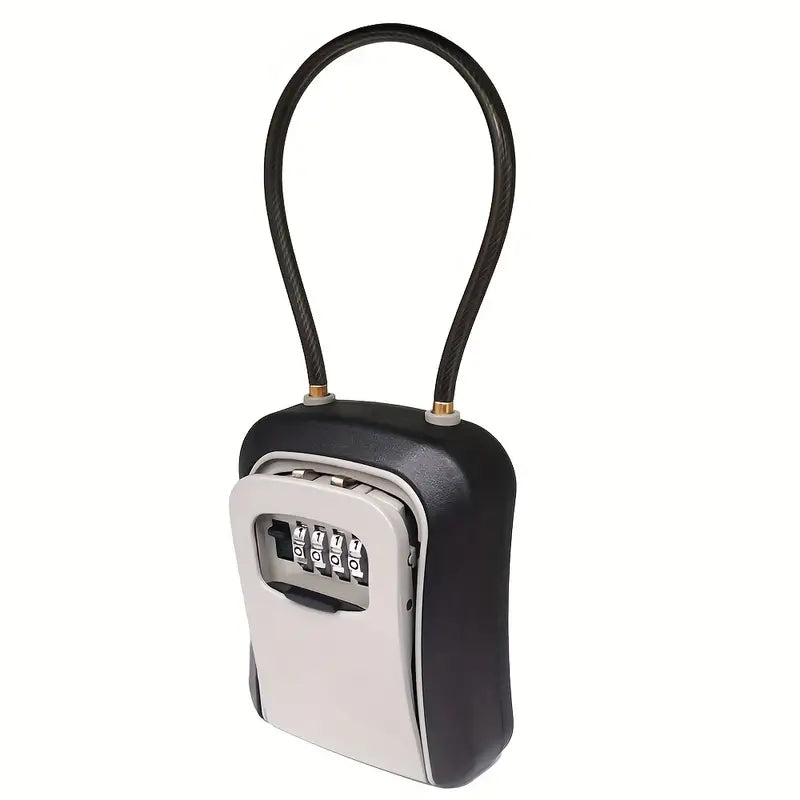 Car key Lock Box Locker Case - Secure to Car or Bike Rack for Riding - GREY/Black