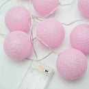20 Ball Pastel Pink 3m String Light Battery Box 5cm Cotton Ball  Christmas Birthday Bbay Girl Special Occasion Decoration