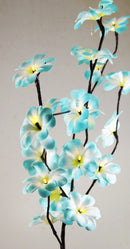 1 Set of 50cm H 20 LED Blue Frangipani Tree Branch Stem Fairy Light Wedding Event Party Function Table Vase Tropical Decoration